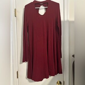 MTS Burgundy Long Sleeve Dress